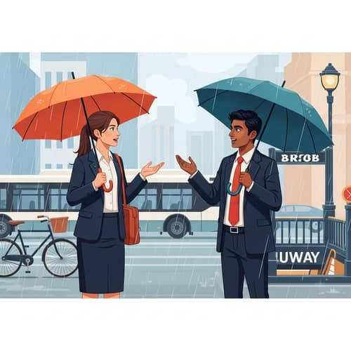 Discussing Weather & Transportation in Rainy Settings
