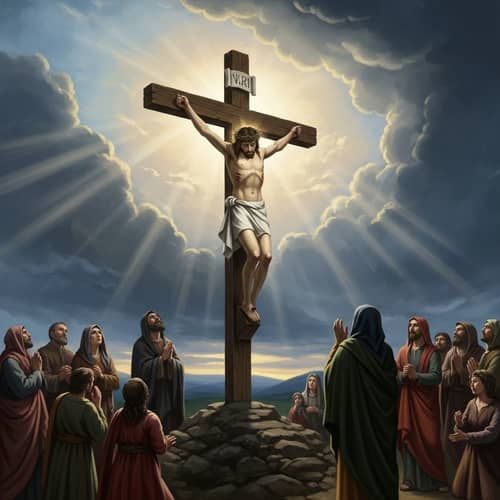 Jesus Christ Crucifixion: Biblical Scene on the Cross