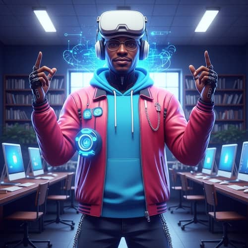 Futuristic Youthful Avatar in Education Setting
