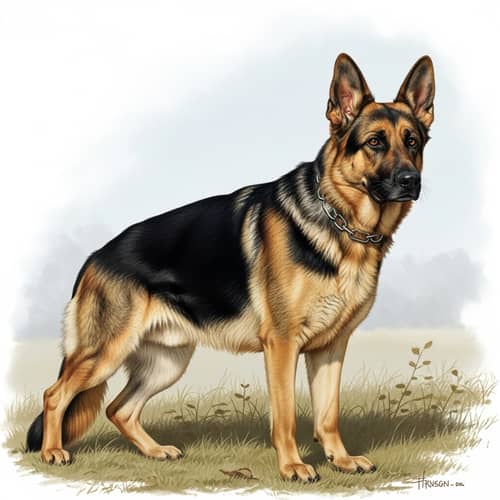 German Shepherd Portrait: Intelligent & Versatile Working Breed