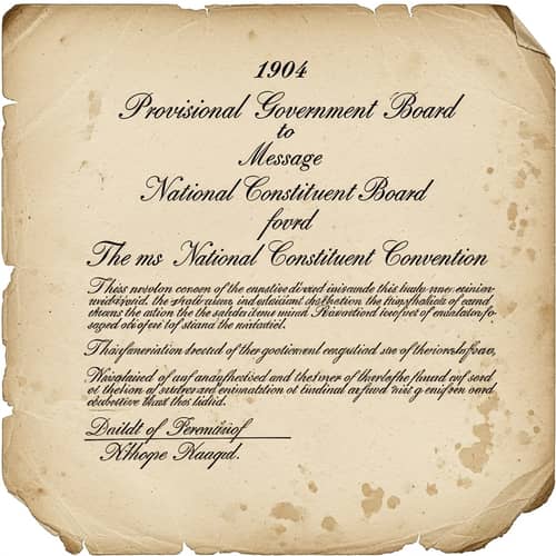1904 Provisional Government Board's Message Interpretation