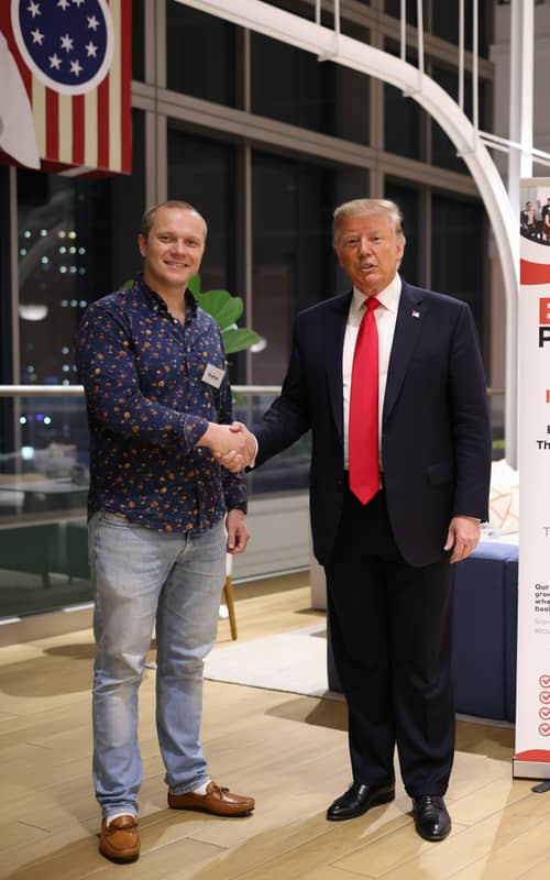 Photo with Donald Trump - Handshake Moment