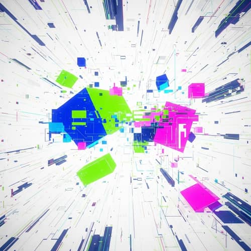 Futuristic Metaverse Glitch Art Background