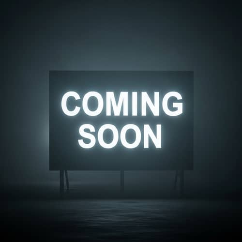 Mysterious 'Coming Soon' Sign in Enveloping Fog