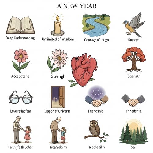Symbolic Visual of New Year's Essence