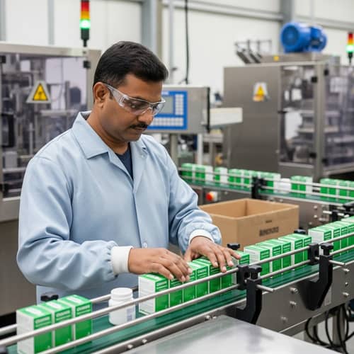 Meticulous Ointment Packing by Skilled Worker