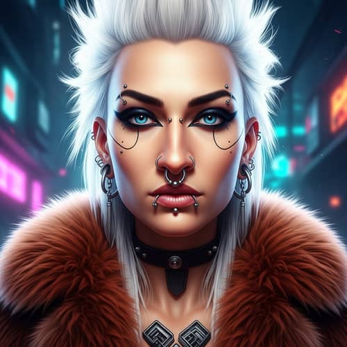 Stunning Cyberpunk Character in HD Art