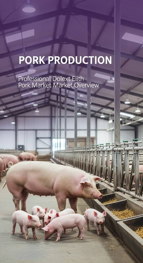 State-of-the-Art Pig Farm Barn Illustration for Analytical Presentation