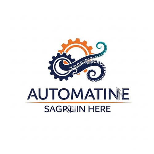 Professional Logo Design with Intertwined Gears and Octopus Tentacle