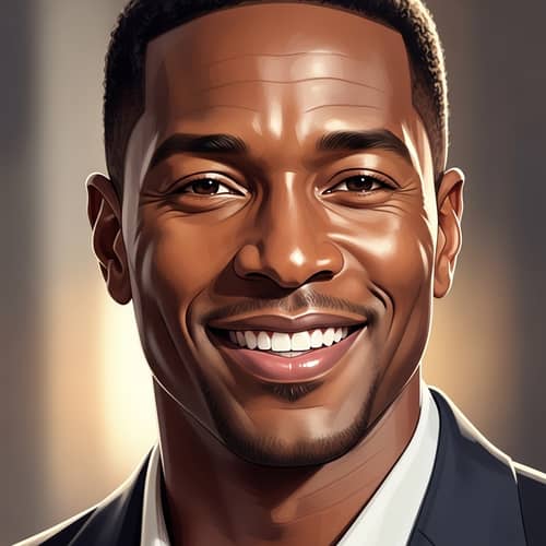 Portrait of a Black Man with Distinct Features