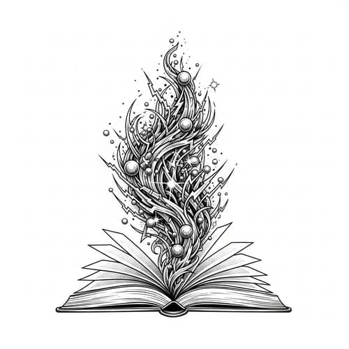 Power of Knowledge Tattoo Design | Transformative Energy Symbol