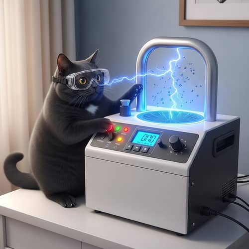 Adorable Midnight Cat: Ozone Treatment Experience