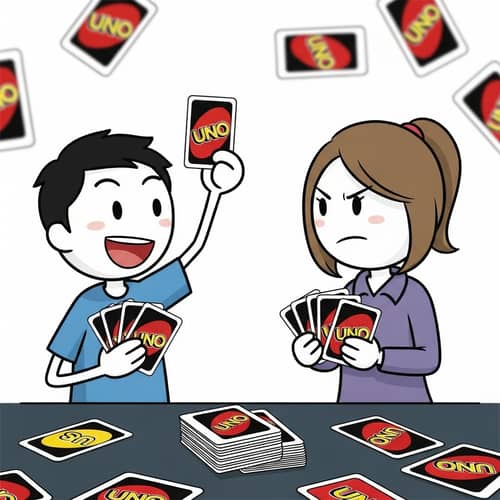 Exciting Uno Card Duel: Stickman Battle