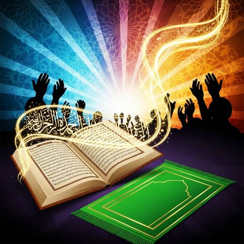 Embracing Islam: Vibrant & Serene Visual Composition