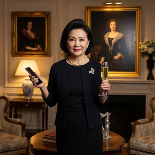 Elegant CEO's Wife in Luxury Setting