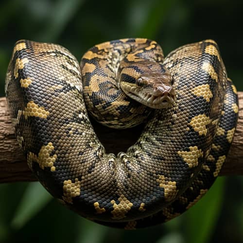 Majestic Python Snake in Natural Habitat | Exotic Wildlife Scene