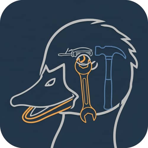 Unique Tool-Themed Toolduck App Icon Design for Utility Theme