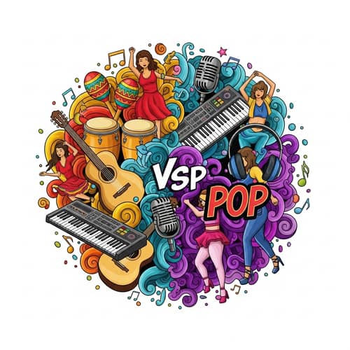Latin and Pop Music Fusion - Vibrant Intersection of Musical Genres