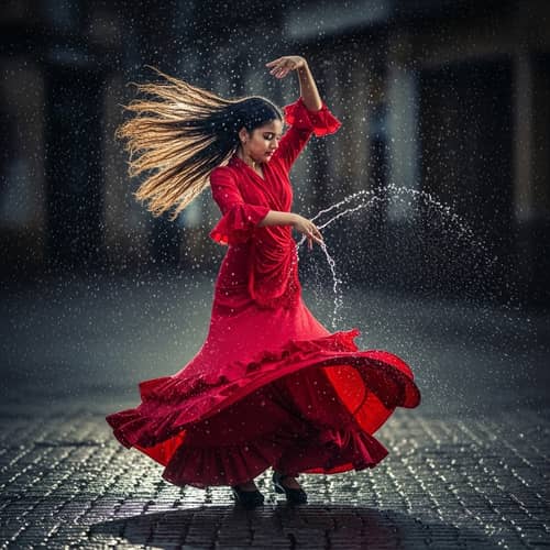 Flamenco Dance in the Rain: A Captivating Moment