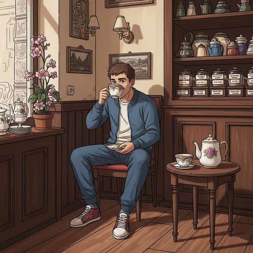 Yarik's Secret Visit to Quaint Tea Shop