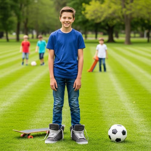 13-Year-Old Boy with Large Feet | Youth Footwear Image