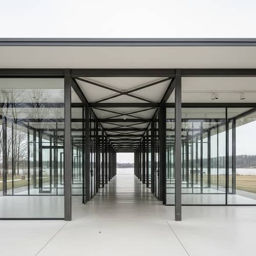 Architectural Pavilion, 40m², Modernist Style