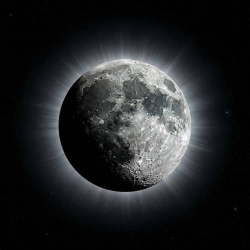 Moon Ball: Crater-Filled Texture with Silvery Aura