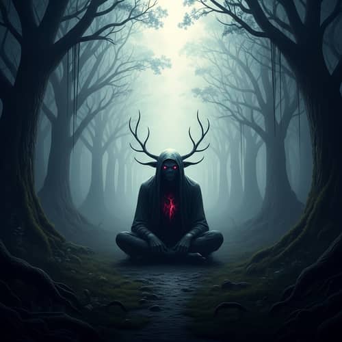 Half Animal Half Human in Dark Forest - 32K Art