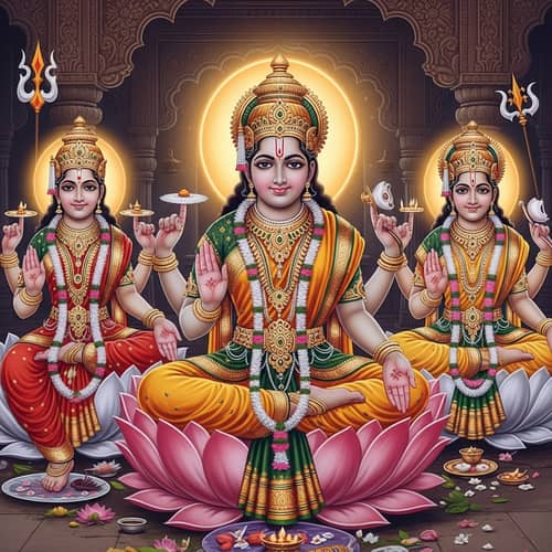 Traditional Indian Deities | Divine Symbols & Ornate Attires