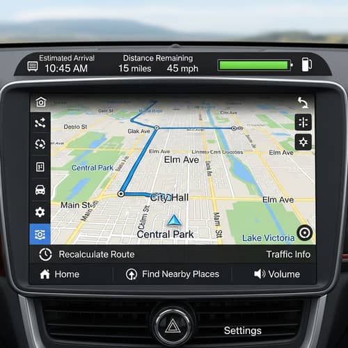 Detailed GPS Navigation System | City Map Route Visualization