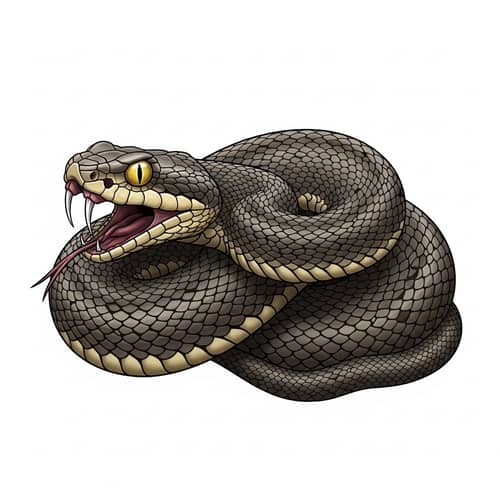 Vibrant Snake Illustration - Realistic Snake Drawing