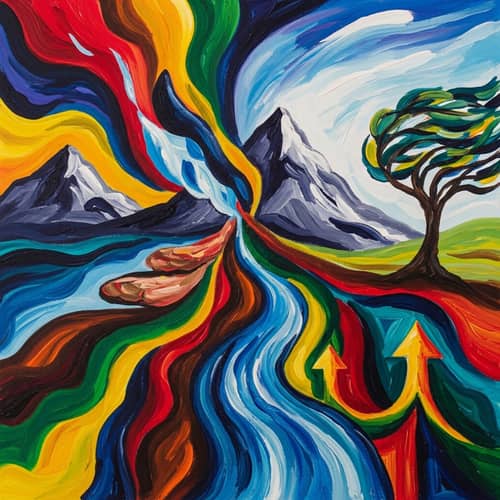 Empowerment Abstract Representation | Bold Colors & Growth