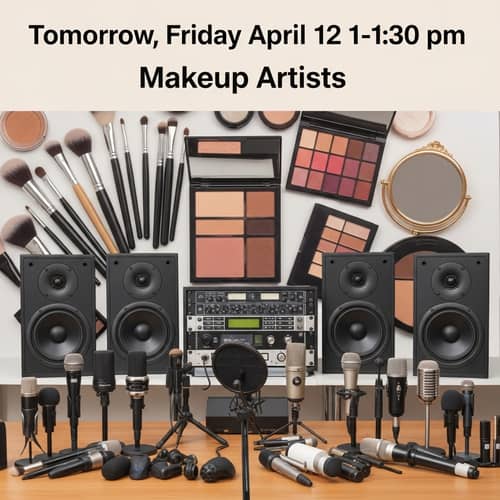 Audio Event for Makeup Artists - April 12, 1 PM