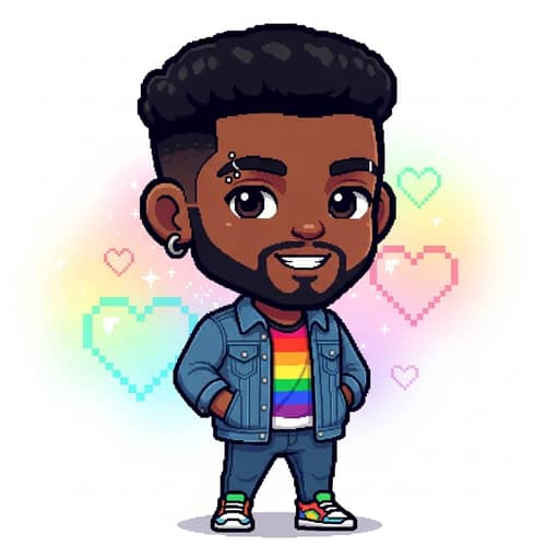 Cute Pixel Art of a Young Gay Character