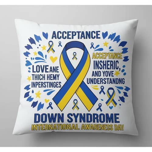Down Syndrome Awareness Cushion Design | Support Inclusivity