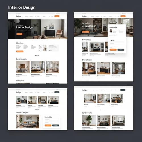 Interior Design Website Template | Modern UI/UX Design
