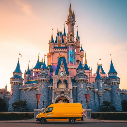 Enchanting Fairy Tale Castle | Golden Light | Wide-angle View