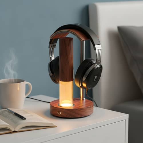 Headphone Stand with Night Light Feature