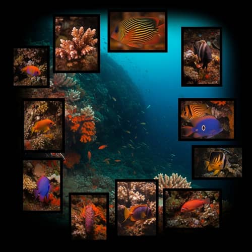 Dark and Eerie Underwater Scene with Gothic-Fantasy Style