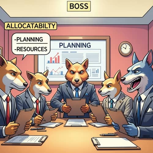 Animated Business Animals Team Gathering | Digital Painting