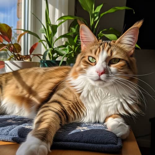 Majestic Maine Coon Bengal Cat - Stunning Calico Fur