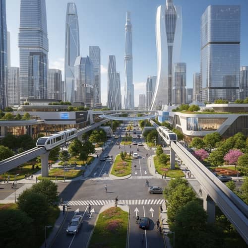 Futuristic Urban Paradise - Thriving City Concept Design