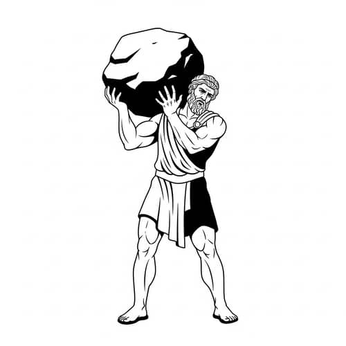 Monochrome Illustration of Prometheus