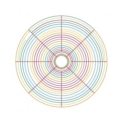 Minimalist Geometric Design in Circle for Harmony and Balance