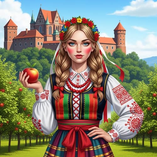 Poland Personified: Slavic Beauty in Traditional Costume