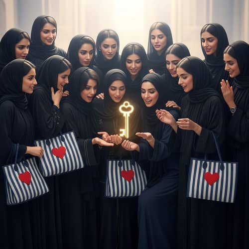 Captivating Black Abayas & Golden Key: Modern Fairy Tale