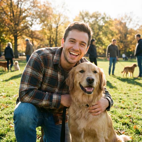 Sunny Dog Park Dates: Meet with a Golden Retriever