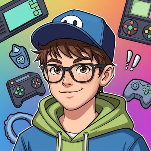 Digital Portrait of a Young Boy with Playful Expression