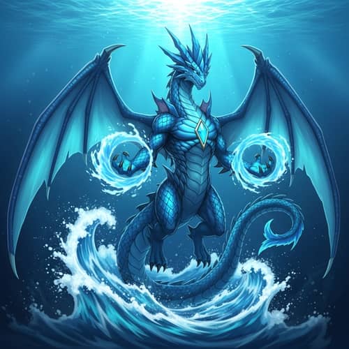 Aquadracone - Majestic Water Dragon Pokémon