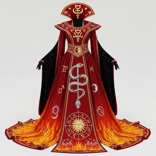 Red Sulphur Astrology Themed Attire Design